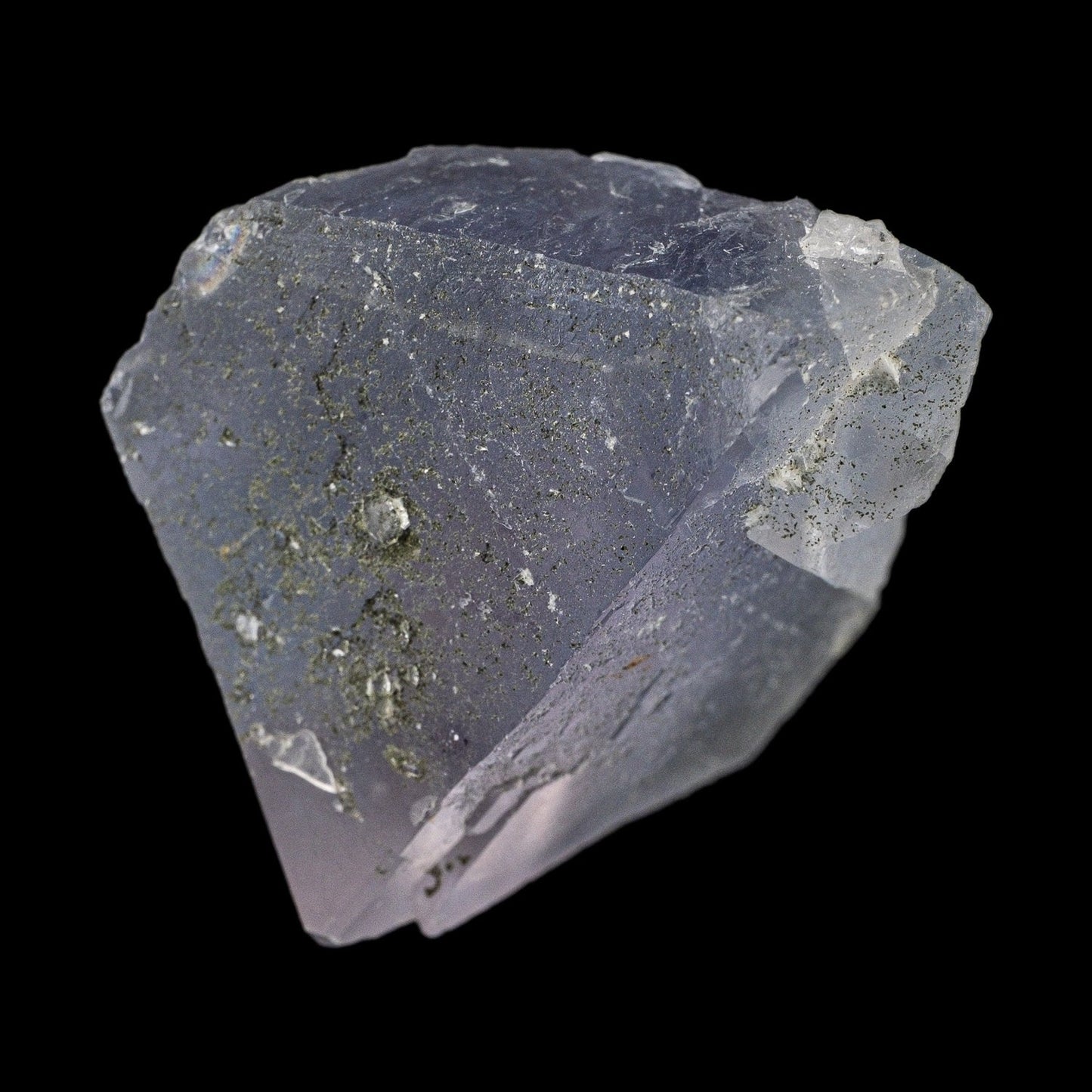 Blue Octahedral Fluorite w/ Pink Phantom