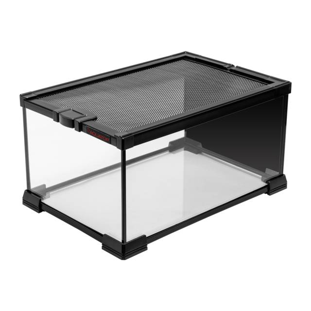 GLASS TERRARIUM CUBE WITH MESH TOP