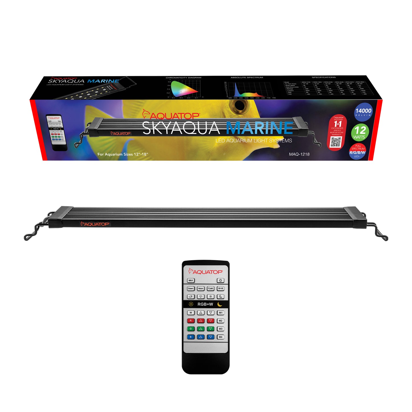 SKYAQUA MARINE SLIM LED WITH IR REMOTE SALTWATER AND REEF TANK LIGHTS