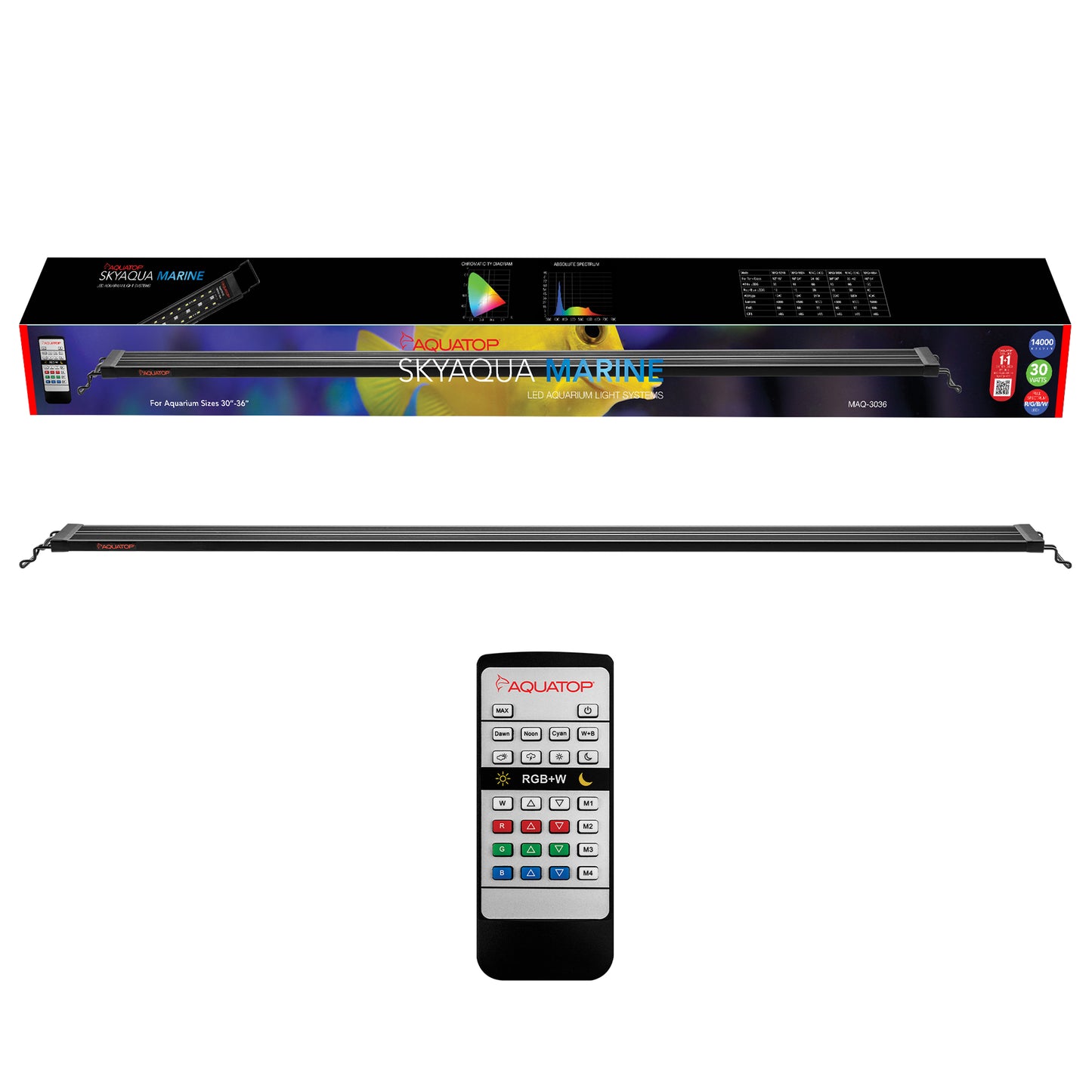 SKYAQUA MARINE SLIM LED WITH IR REMOTE SALTWATER AND REEF TANK LIGHTS