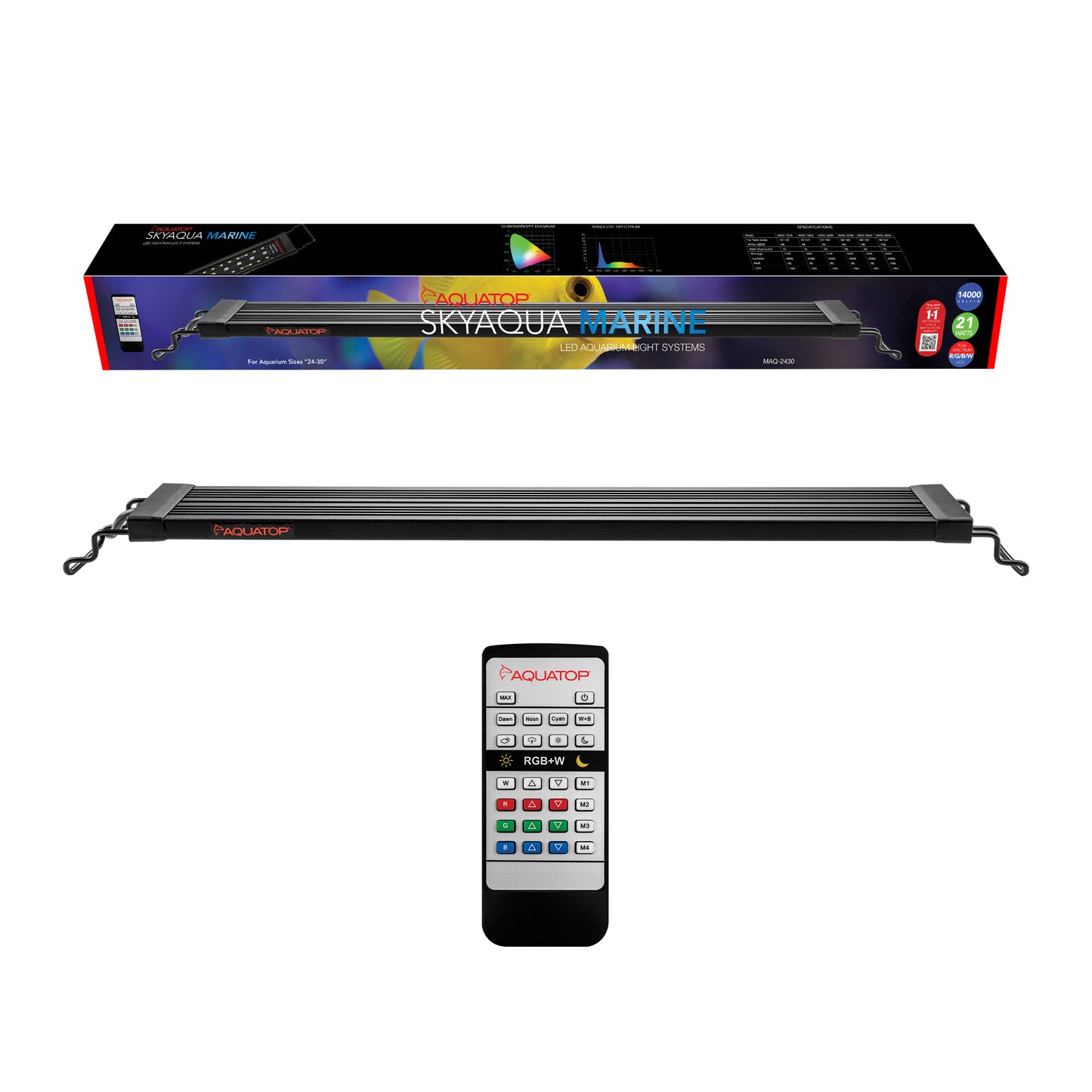 SKYAQUA MARINE SLIM LED WITH IR REMOTE SALTWATER AND REEF TANK LIGHTS
