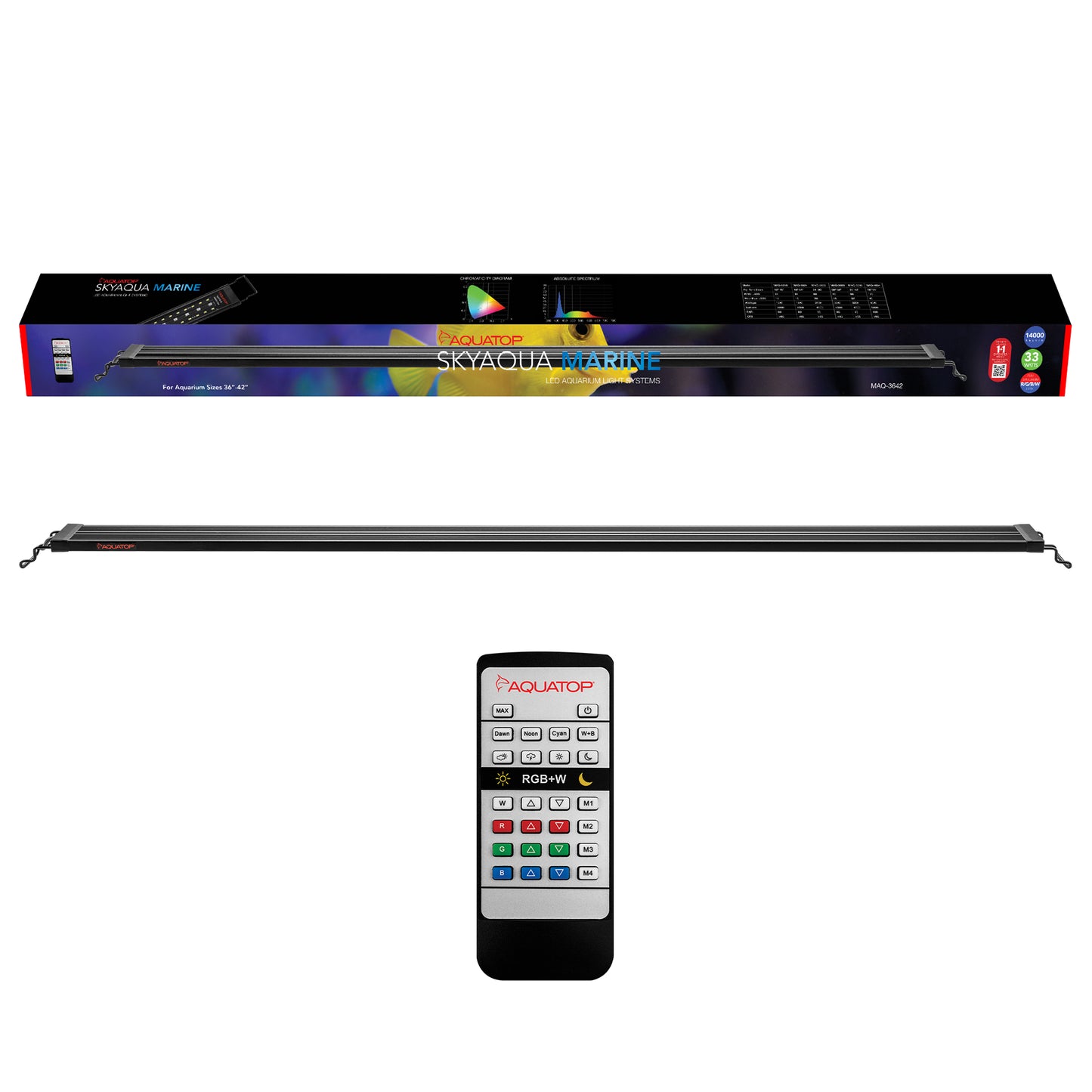 SKYAQUA MARINE SLIM LED WITH IR REMOTE SALTWATER AND REEF TANK LIGHTS