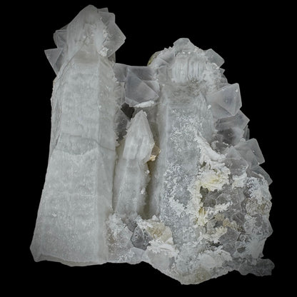 Fluorite on Candle Quartz
