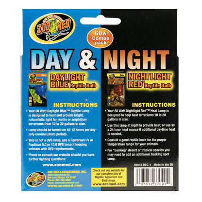 Day & Night Reptile Bulbs - Combo Pack
