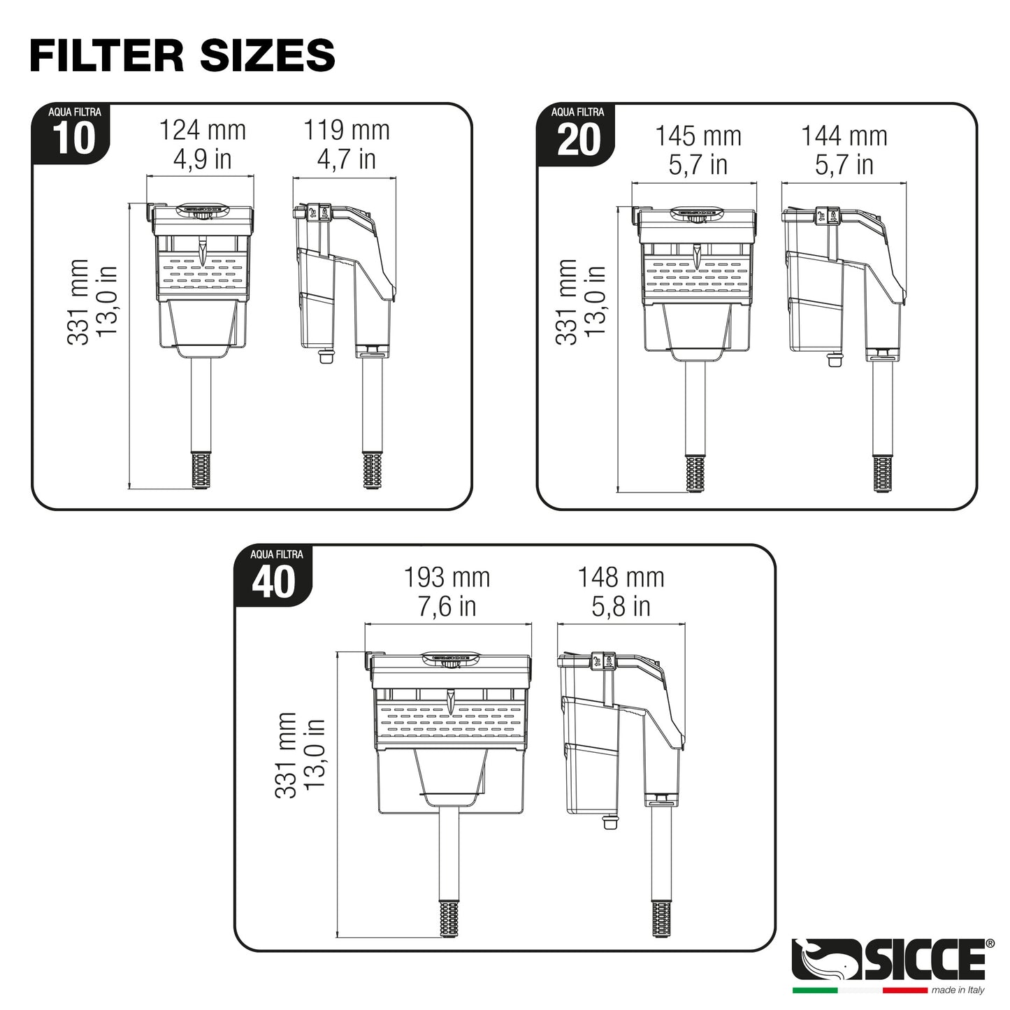 Aqua Filtra HOB Filters