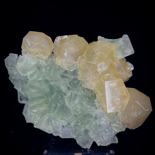 Green Fluorite w/ Yellow Calcite