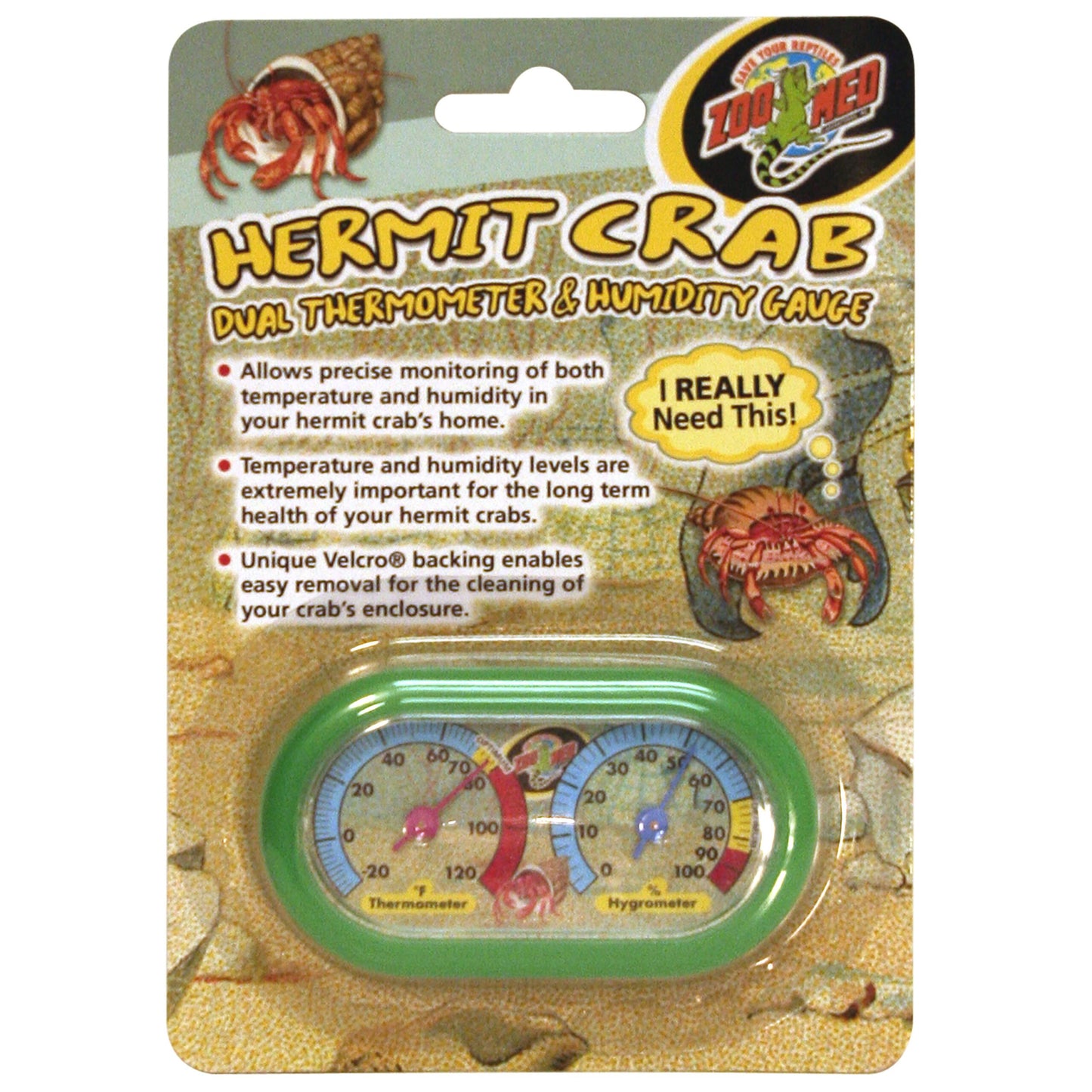 Hermit Crab Therm/Humidity Gauge
