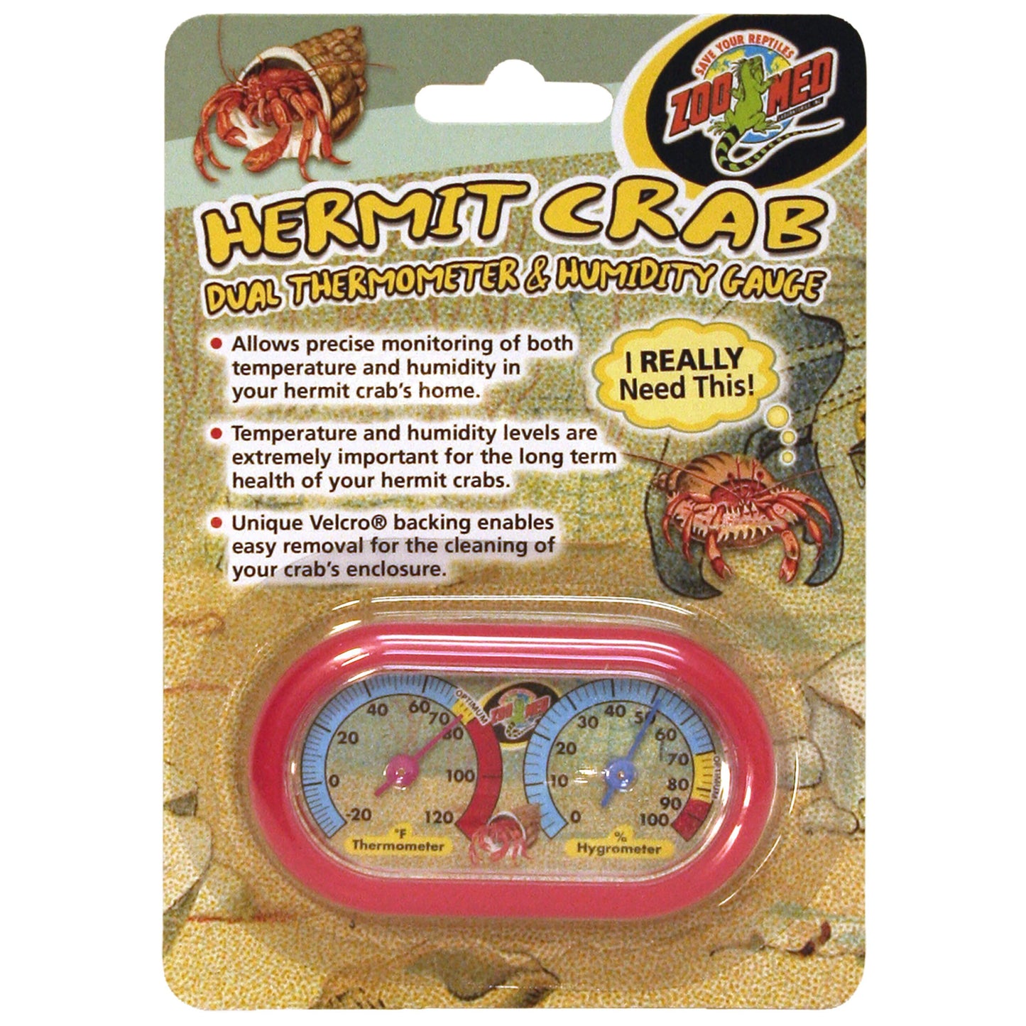 Hermit Crab Therm/Humidity Gauge