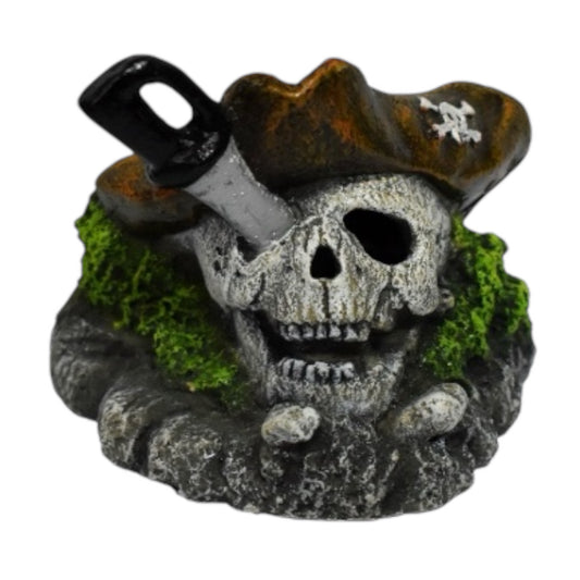 Pirate Skull W/Sword Through Head Resin Ornament - MAP Price $8.99