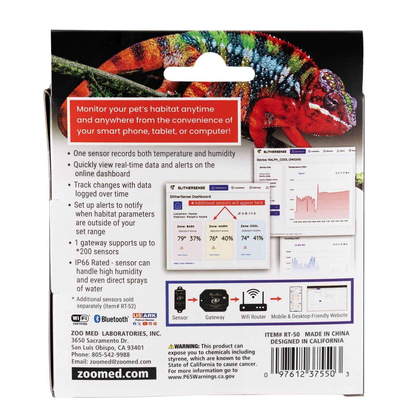Slither Sense Remote Temperature & Humidity Monitoring System