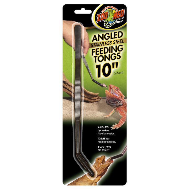 Zoo Med Angled Stainless Steel Feeding Tongs
