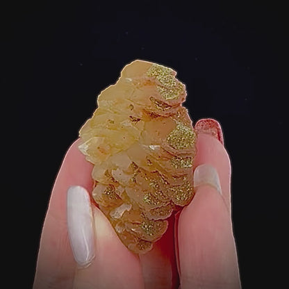 Red Calcite w/ Pyrite