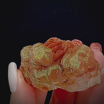Red Calcite w/ Pyrite