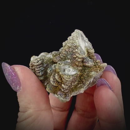 Pagoda Calcite w/ Rainbow Pyrite