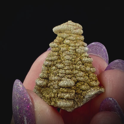 Pagoda Calcite w/ Rainbow Pyrite