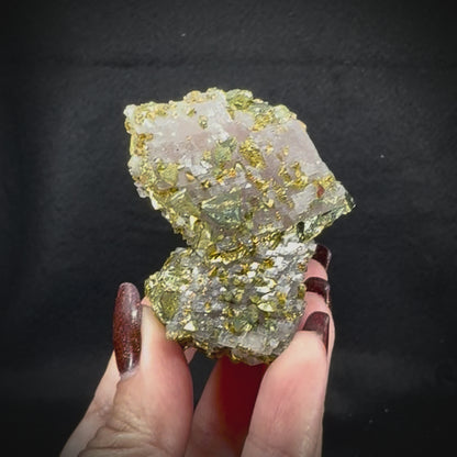 Iceland Spar with Chalcopyrite