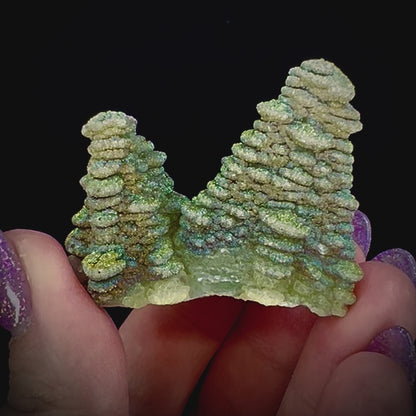 Pagoda Calcite w/ Rainbow Pyrite