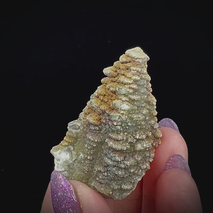 Pagoda Calcite w/ Rainbow Pyrite