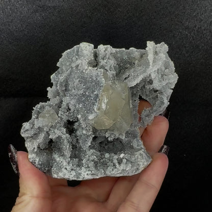 Sugar Quartz With Yellow Calcite