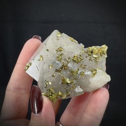 Iceland Spar with Chalcopyrite