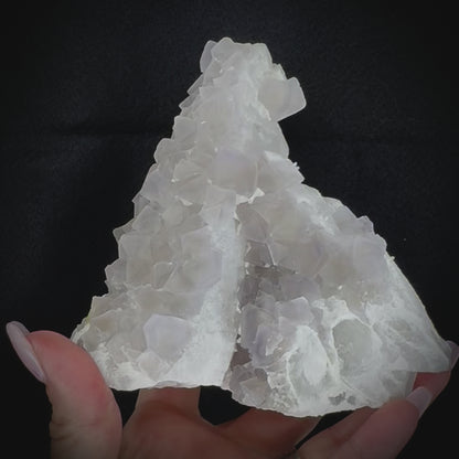 Fluorite on Candle Quartz