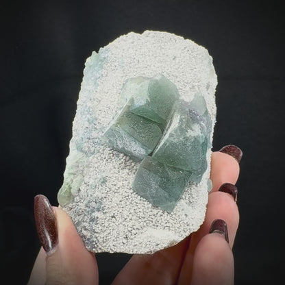 Fluorite Cubes on Matrix