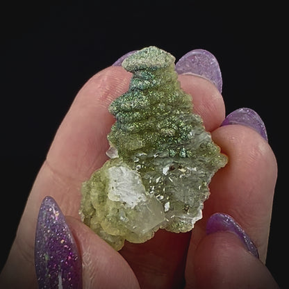 Pagoda Calcite w/ Rainbow Pyrite