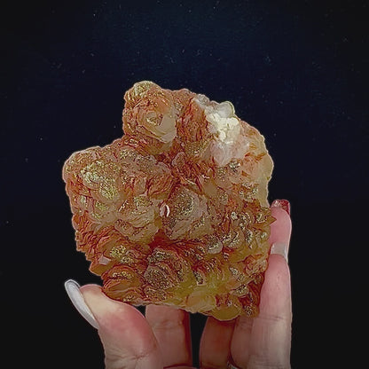 Red Calcite w/ Pyrite