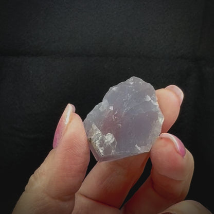 Blue Octahedral Fluorite w/ Pink Phantom