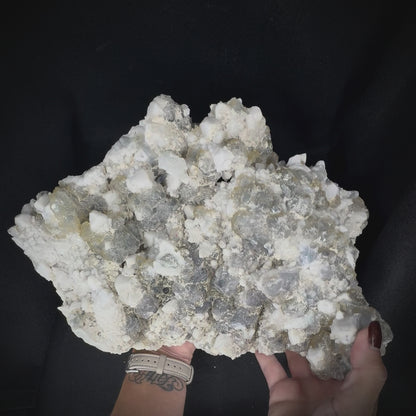 Fluorite on Candle Quartz