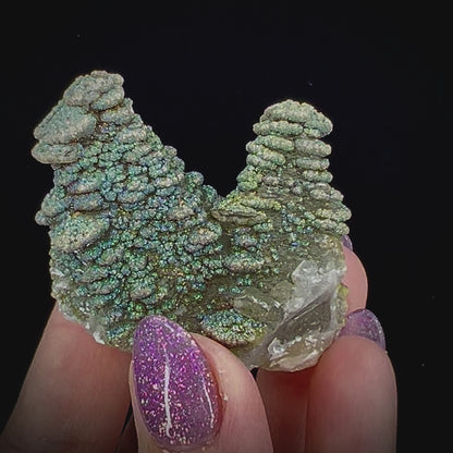 Pagoda Calcite w/ Rainbow Pyrite