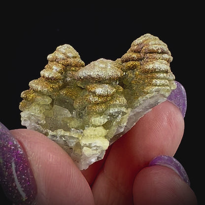 Pagoda Calcite w/ Rainbow Pyrite