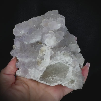 Fluorite on Candle Quartz