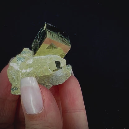 Pyrite Cube on Matrix
