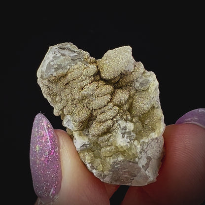 Pagoda Calcite w/ Rainbow Pyrite