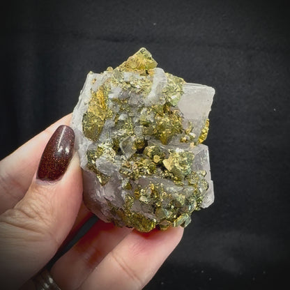 Iceland Spar with Chalcopyrite