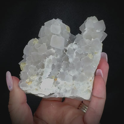 Fluorite on Candle Quartz