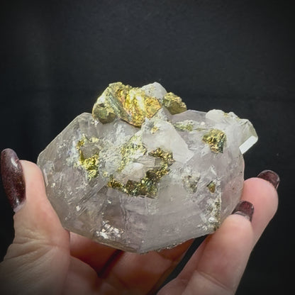 Iceland Spar with Chalcopyrite
