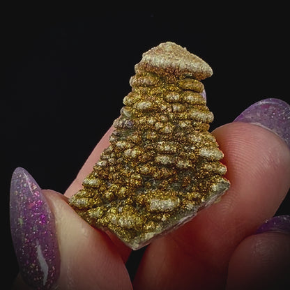 Pagoda Calcite w/ Rainbow Pyrite