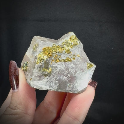 Iceland Spar with Chalcopyrite