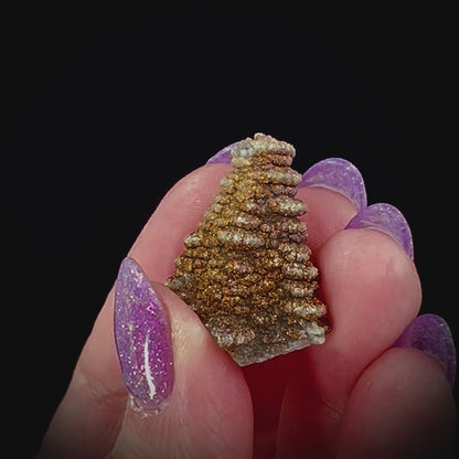 Pagoda Calcite w/ Rainbow Pyrite