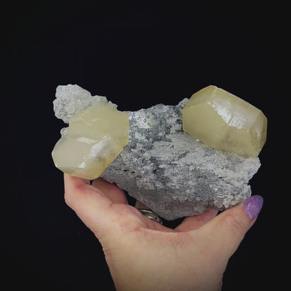 Green Fluorite w/ Yellow Calcite