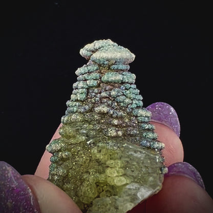 Pagoda Calcite w/ Rainbow Pyrite