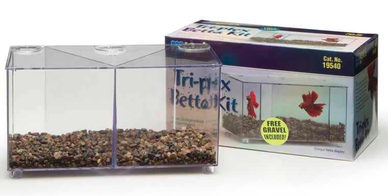 Triplex Betta Kit, with Gravel, Boxed