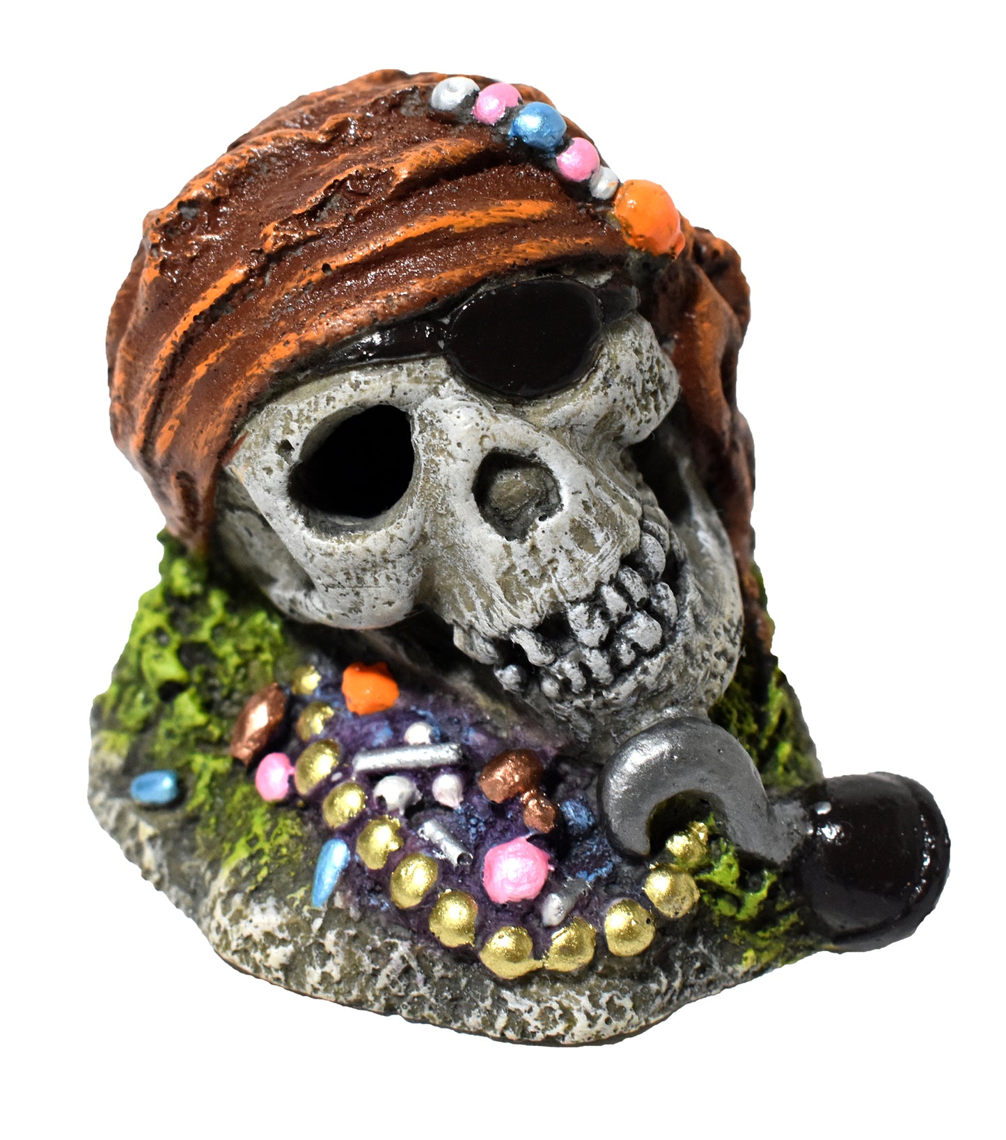 2.7" Pirate Skull W/Treasure Resin Ornament - MAP Price $7.29