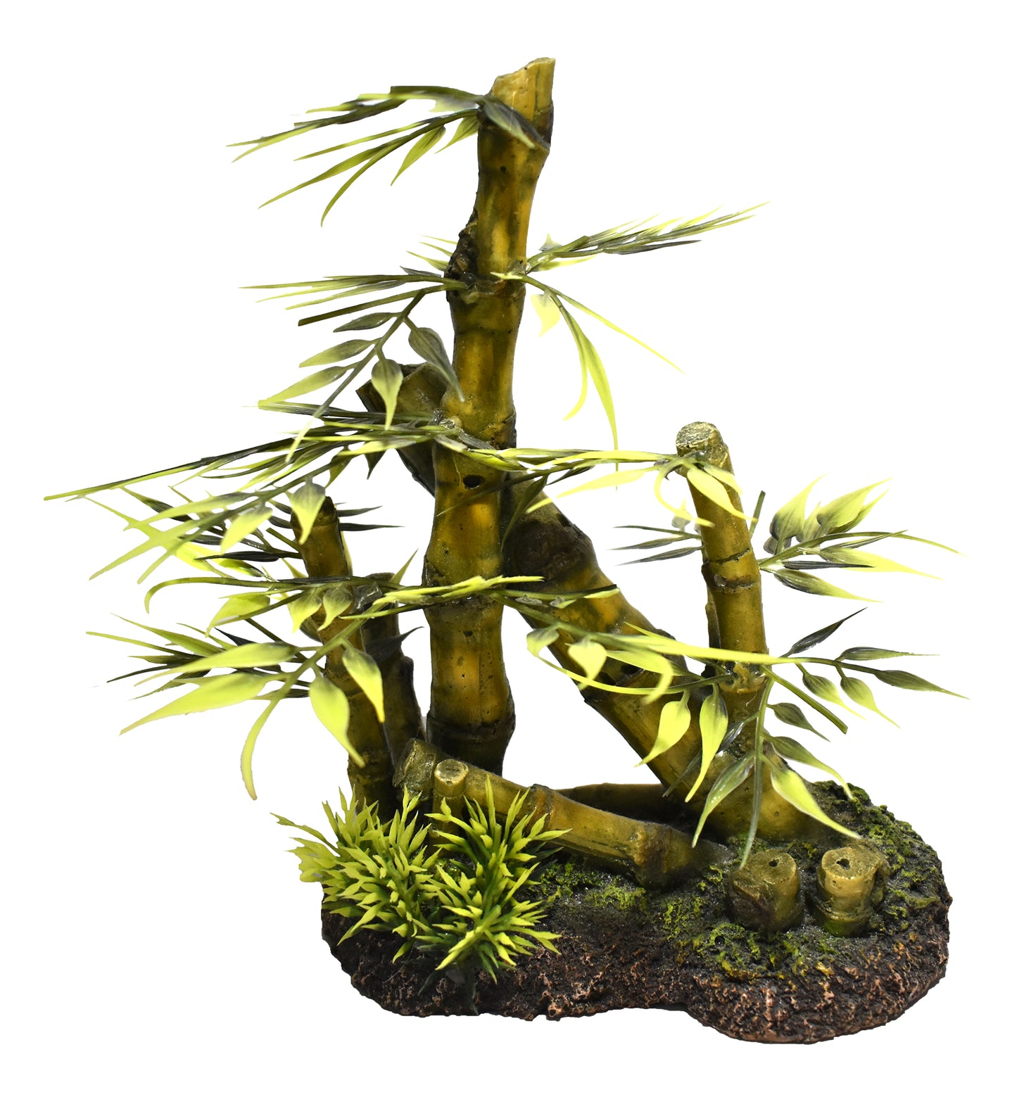 8.9" Bamboo W/Plants Resin Ornament - Map Price $21.79