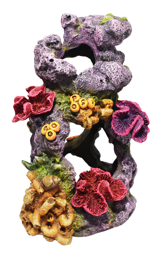 7.5" Rock & Coral Swim Through Resin Ornament - Map Price $26.99